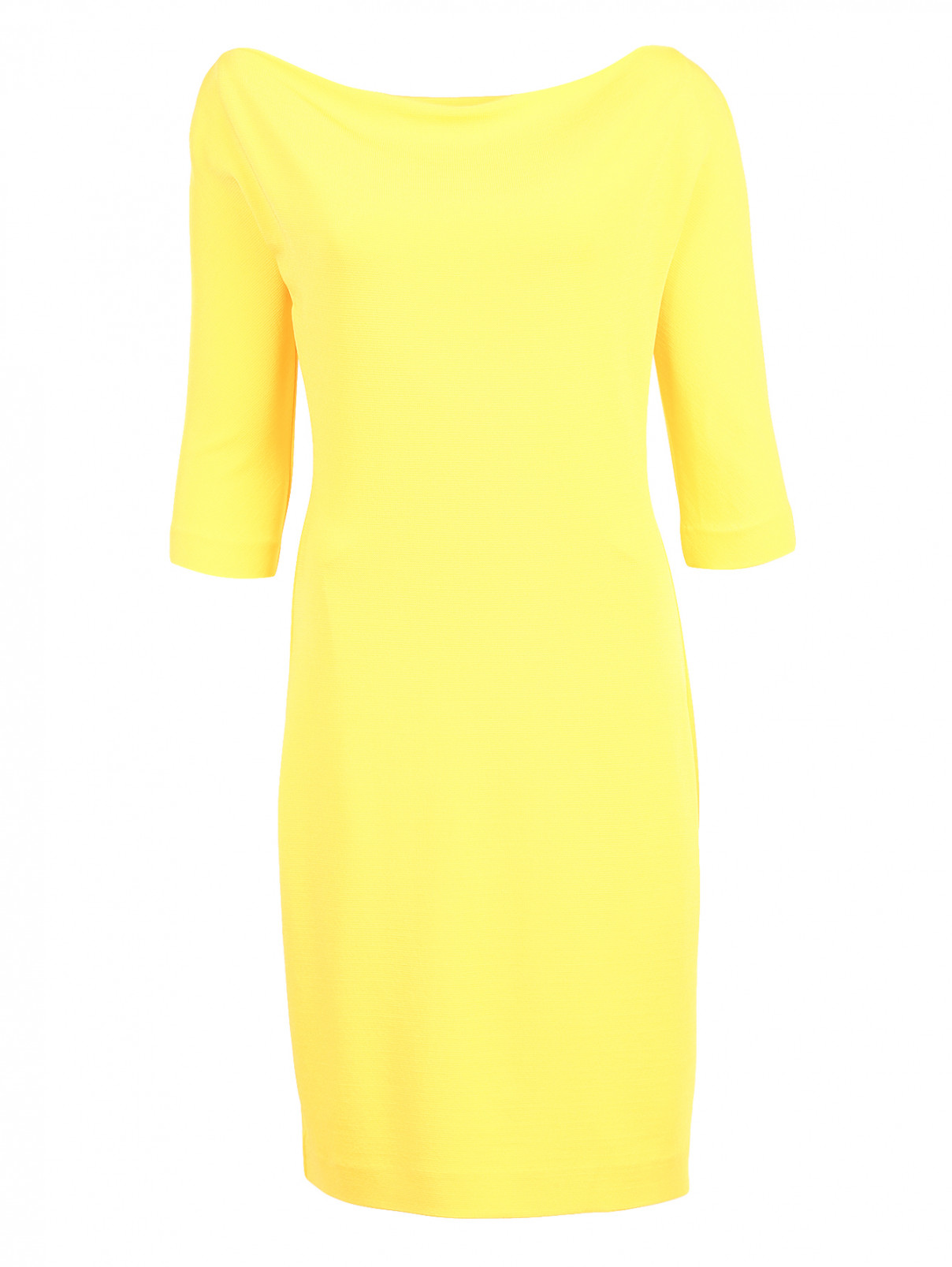 Платье из трикотажа с рукавами 3/4 Dsquared2  –  Общий вид  – Цвет:  Желтый