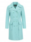 Пальто из кожи с накладными карманами Moschino Boutique  –  Общий вид