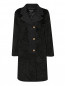 Комбинированное пальто с декоративными пуговицами Moschino Boutique  –  Общий вид