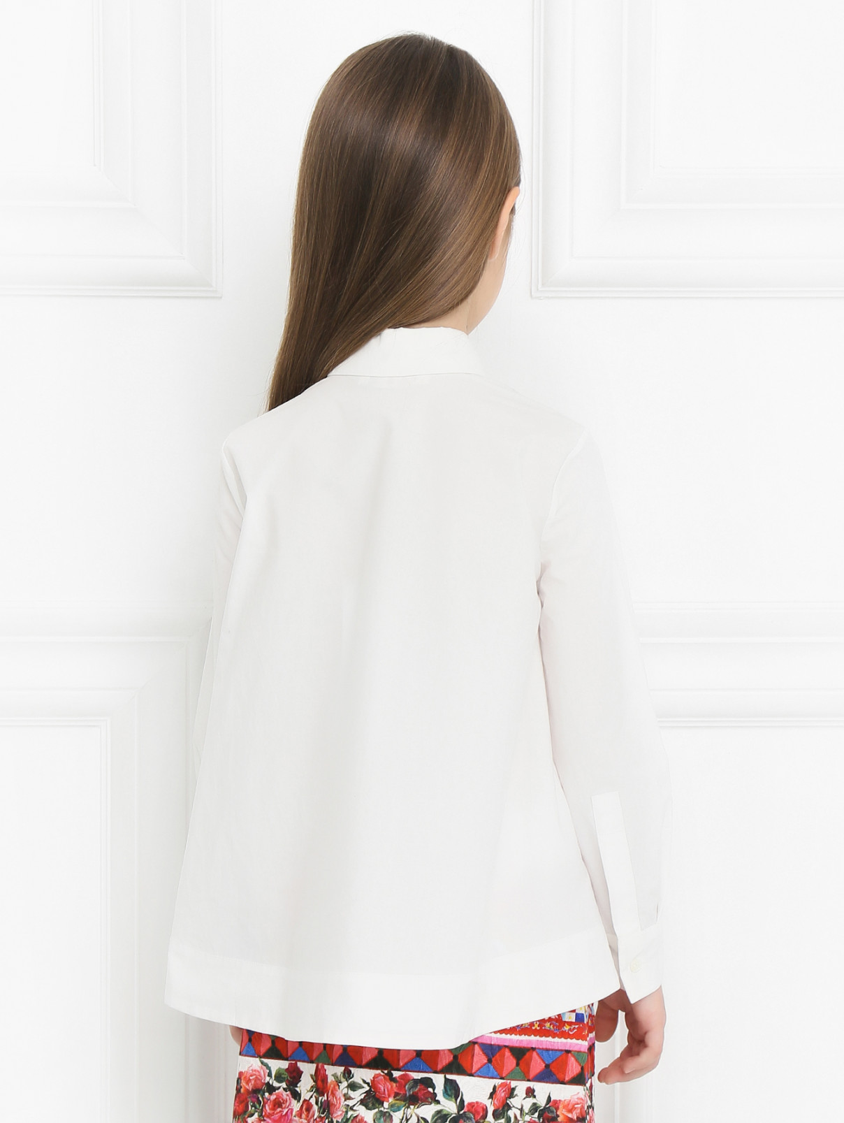 Рубашка из хлопка Marni  –  Модель Верх-Низ1  – Цвет:  Белый