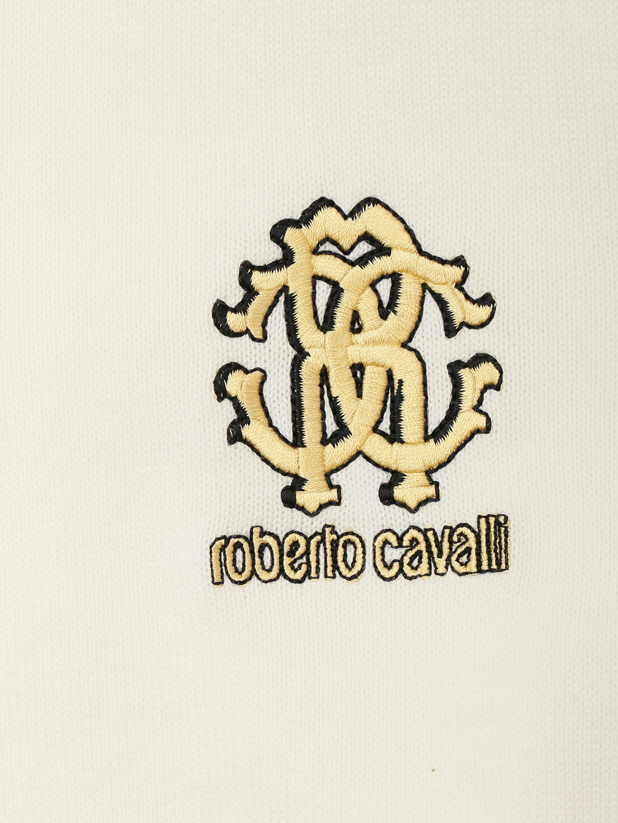 Кардиган из хлопка с вышивкой Roberto Cavalli  –  Деталь1  – Цвет:  Белый