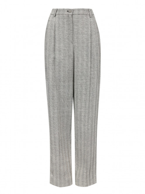 Свободны укороченные брюки с узором Emporio Armani - Общий вид