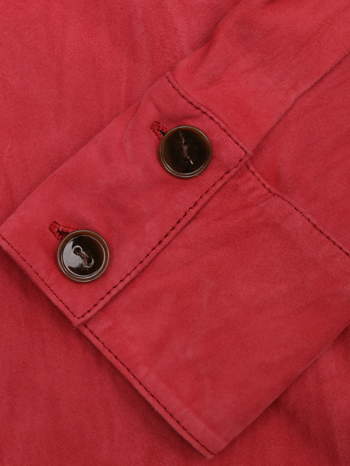 Рубашка из замши на пуговицах Alysi  –  Деталь1  – Цвет:  Розовый