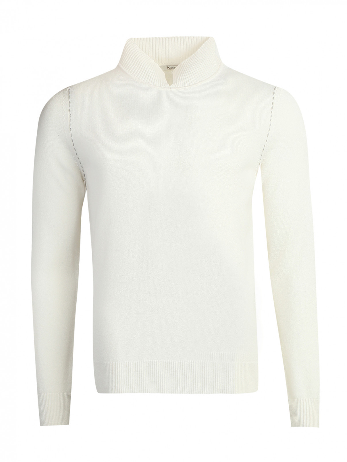 Джемпер из шерсти Kangra Cashmere  –  Общий вид  – Цвет:  Белый