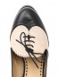 Туфли из кожи с контрастной отделкой на высоком каблуке Moschino Cheap&Chic  –  Обтравка3