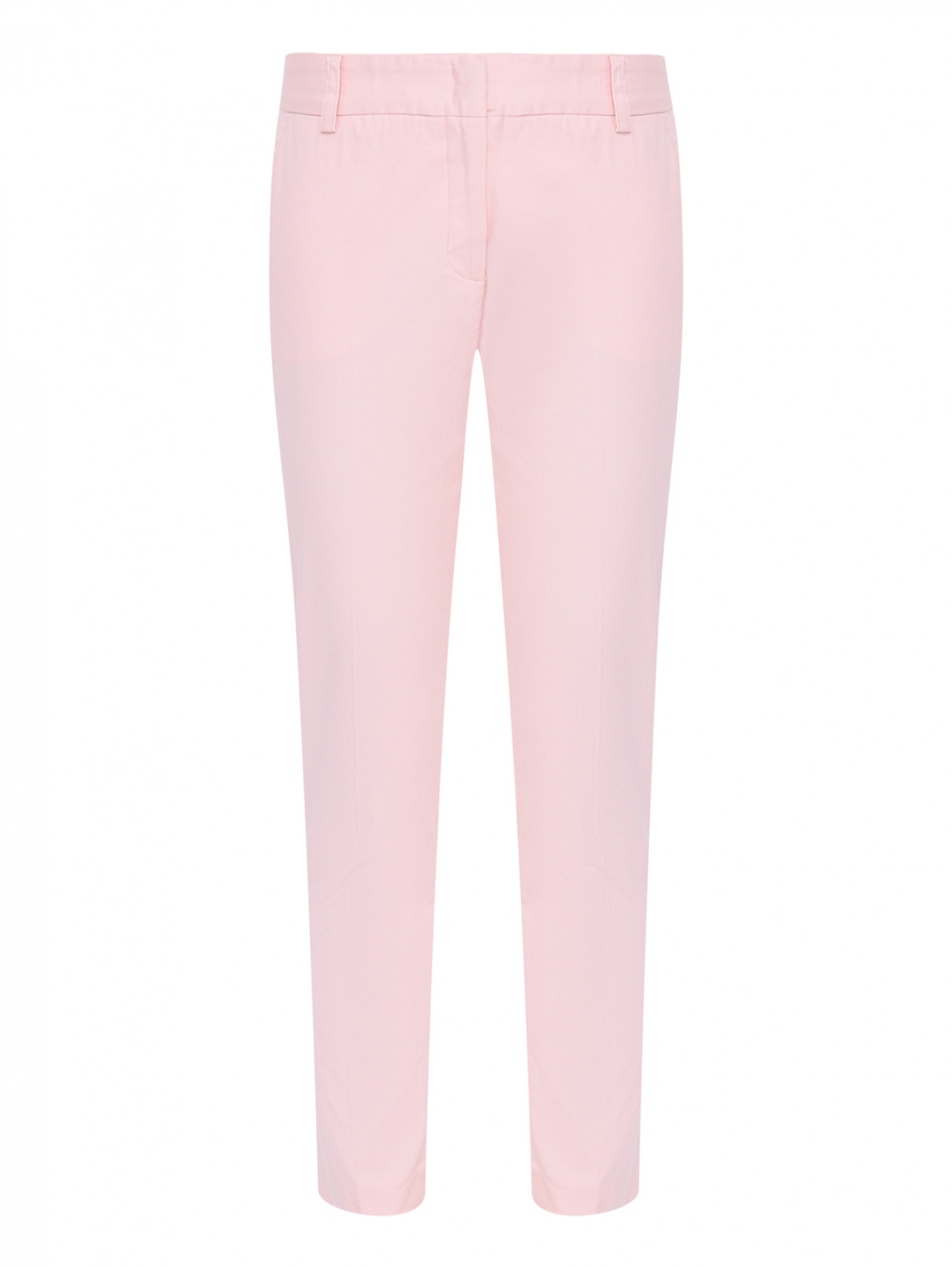 Хлопковые прямые брюки Messagerie  –  Общий вид  – Цвет:  Розовый