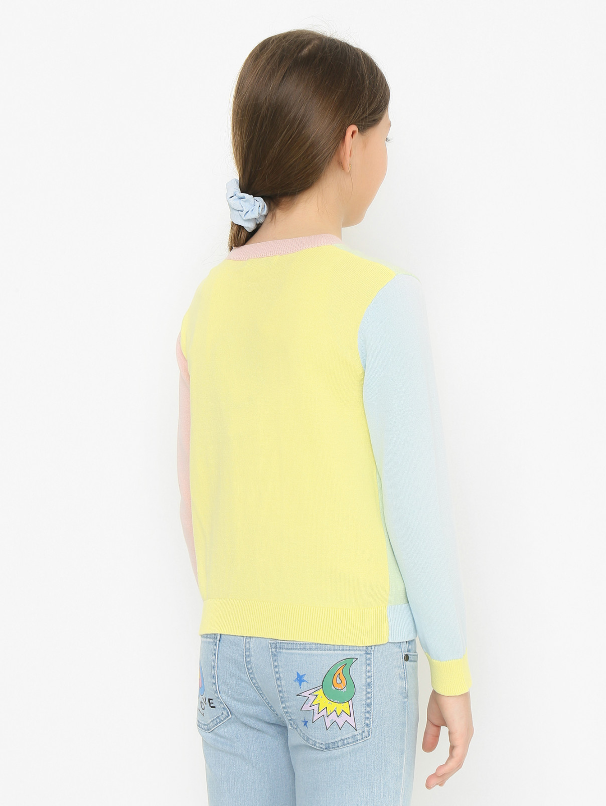 Кардиган из хлопка с узором Stella McCartney kids  –  МодельВерхНиз1  – Цвет:  Узор