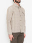 Куртка-рубашка из льна с узором LARDINI  –  МодельВерхНиз