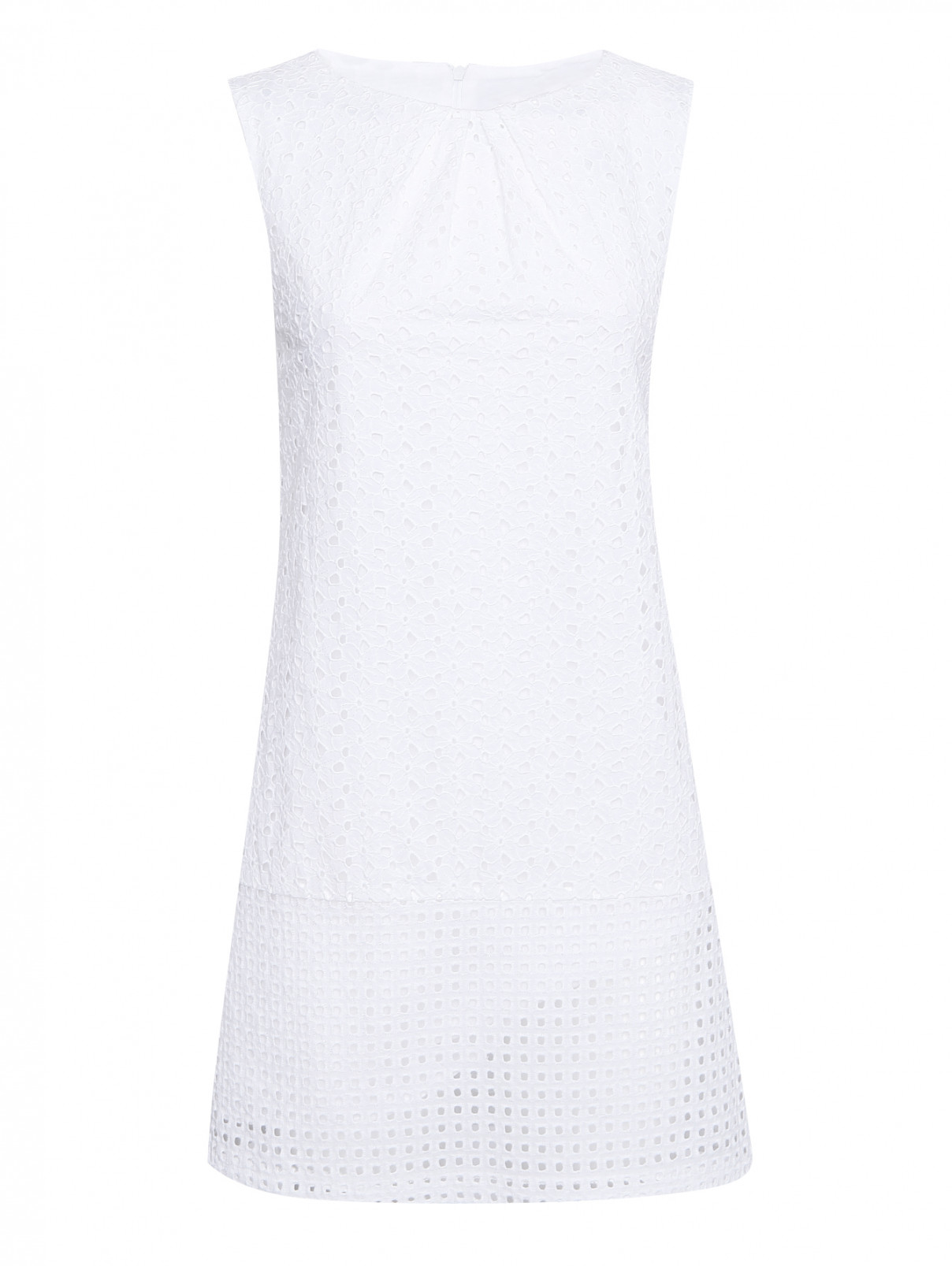 Платье-мини из кружева с вышивкой Blugirl  –  Общий вид  – Цвет:  Белый