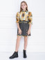 Платье шелковое с твидовой юбкой Dolce & Gabbana  –  МодельОбщийВид