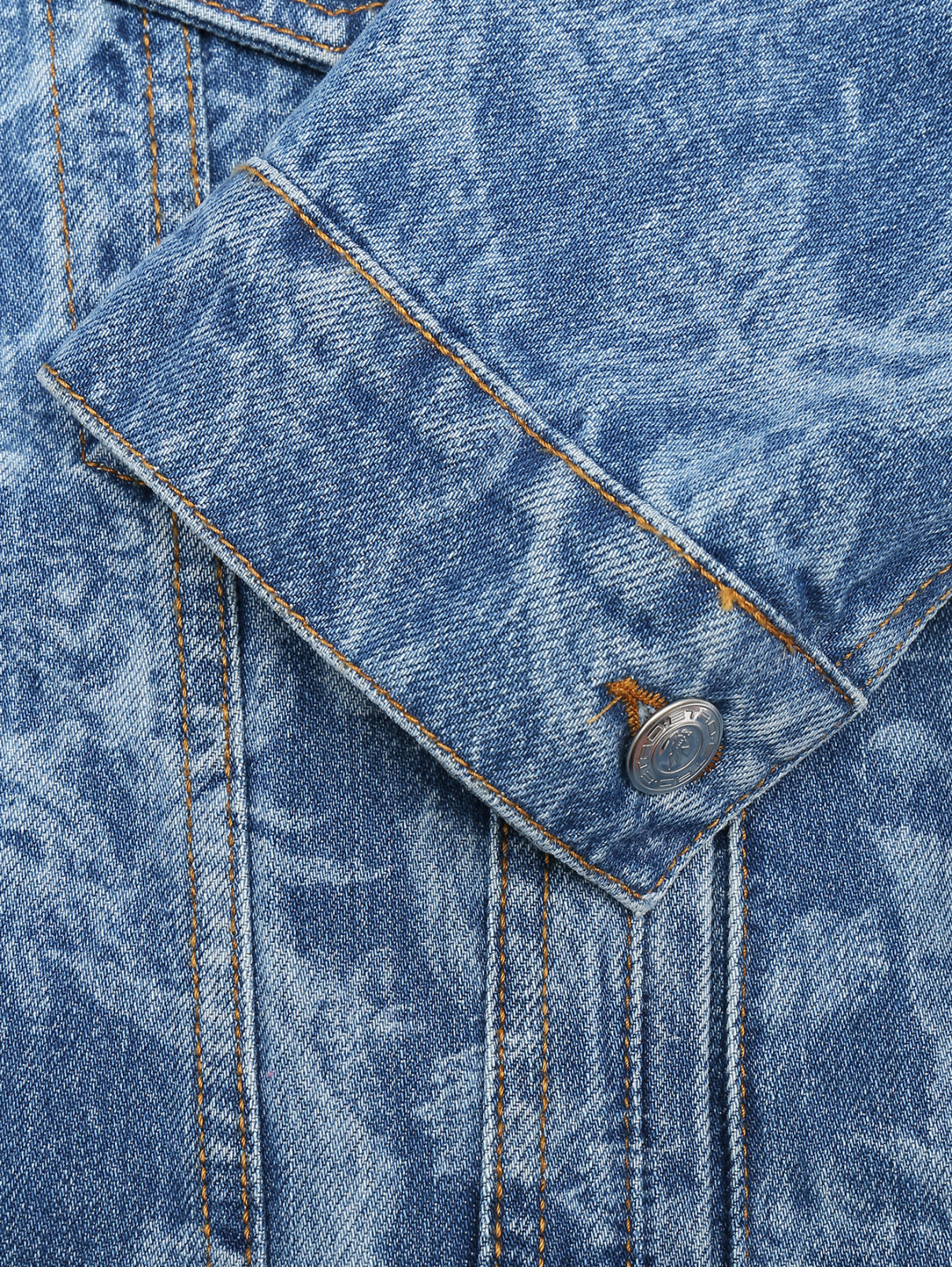 Куртка из денима с узором Etro  –  Деталь1  – Цвет:  Синий