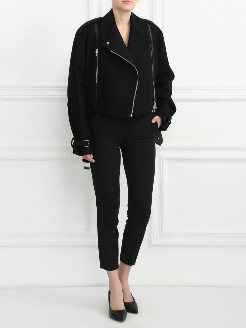 Укороченная куртка из шерсти и кашемира с металлической фурнитурой Jean Paul Gaultier - Модель Общий вид