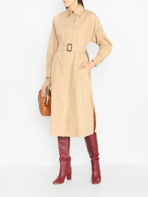 Платье-миди из смешанного хлопка Weekend Max Mara - МодельОбщийВид