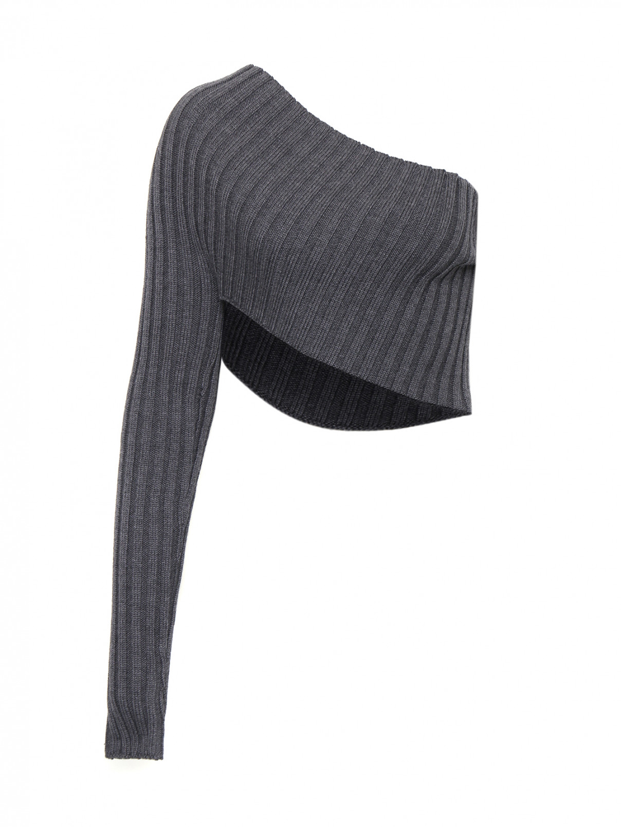 Джемпер из шерсти из двух комплектующих Jean Paul Gaultier  –  Общий вид  – Цвет:  Серый
