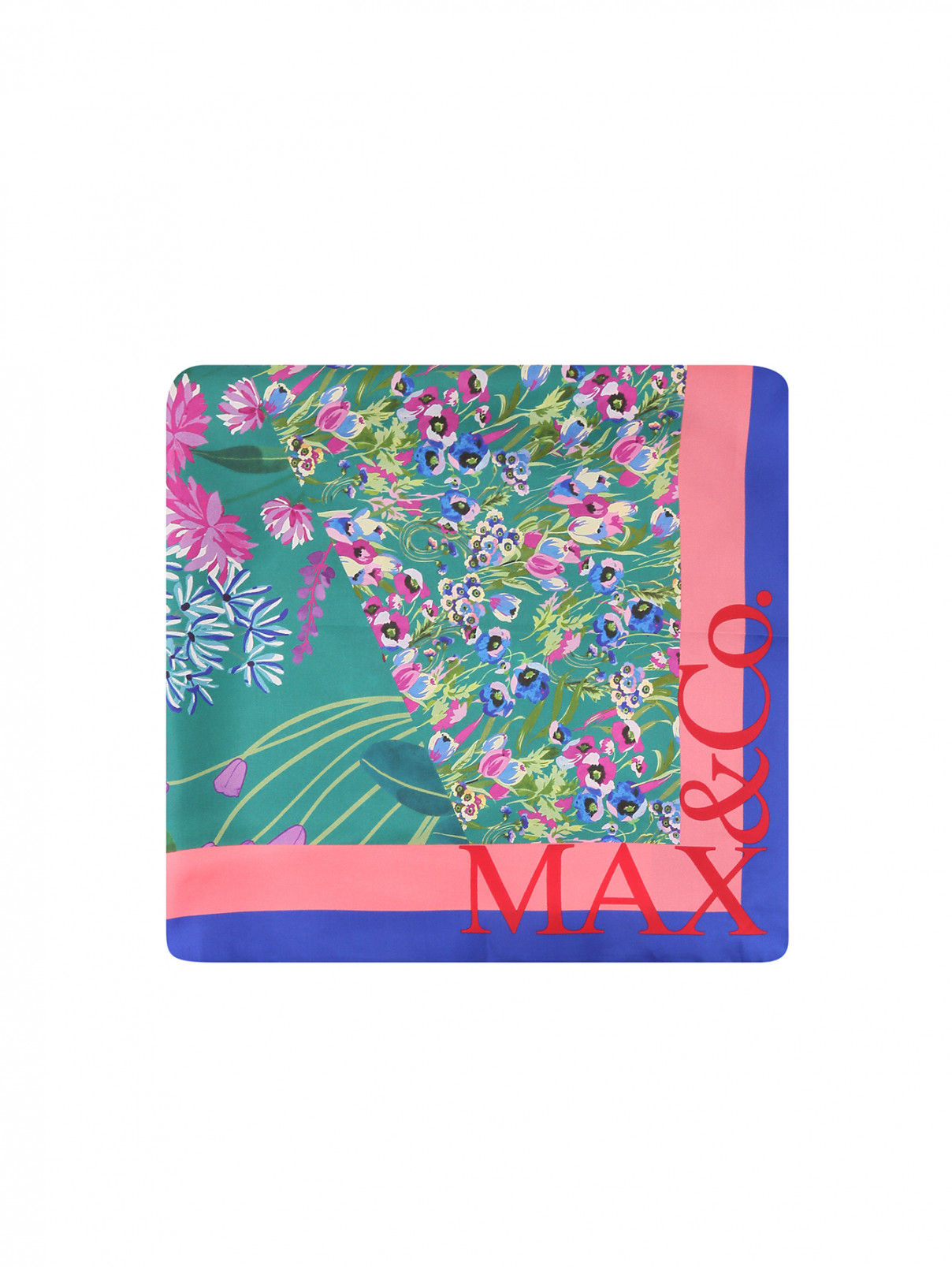 Платок из шелка с узором Max&Co  –  Общий вид  – Цвет:  Мультиколор