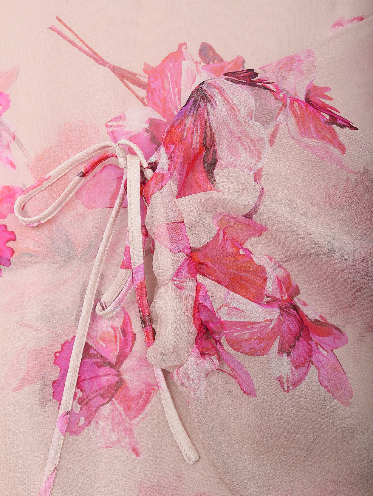 Блуза с цветочным узором Marina Rinaldi  –  Деталь  – Цвет:  Розовый