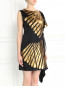 Асимметричное платье-мини из шелка с принтом Rue du Mail  –  Модель Верх-Низ
