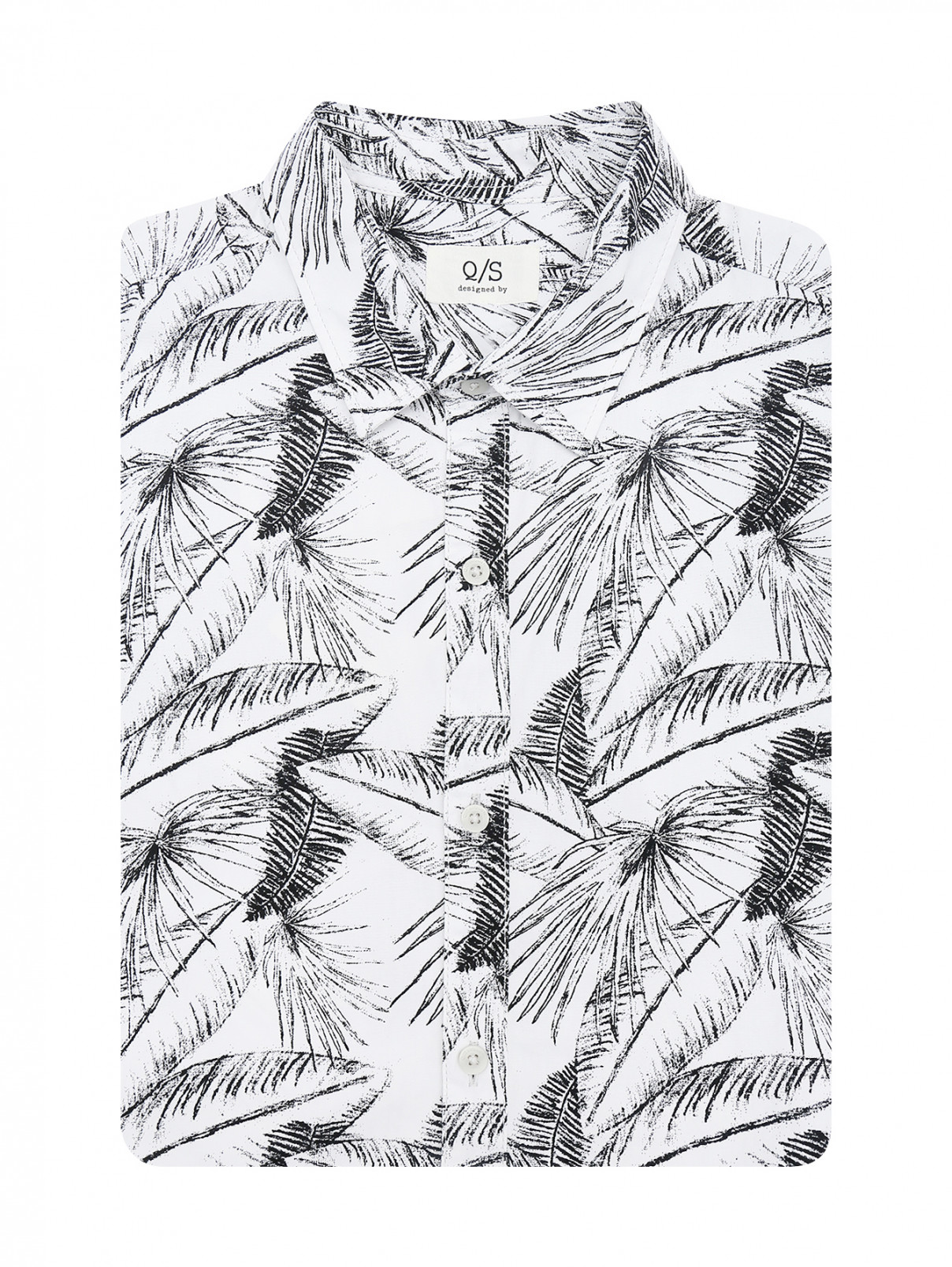 Рубашка из хлопка с узором Q/S Designe by  –  Общий вид  – Цвет:  Узор