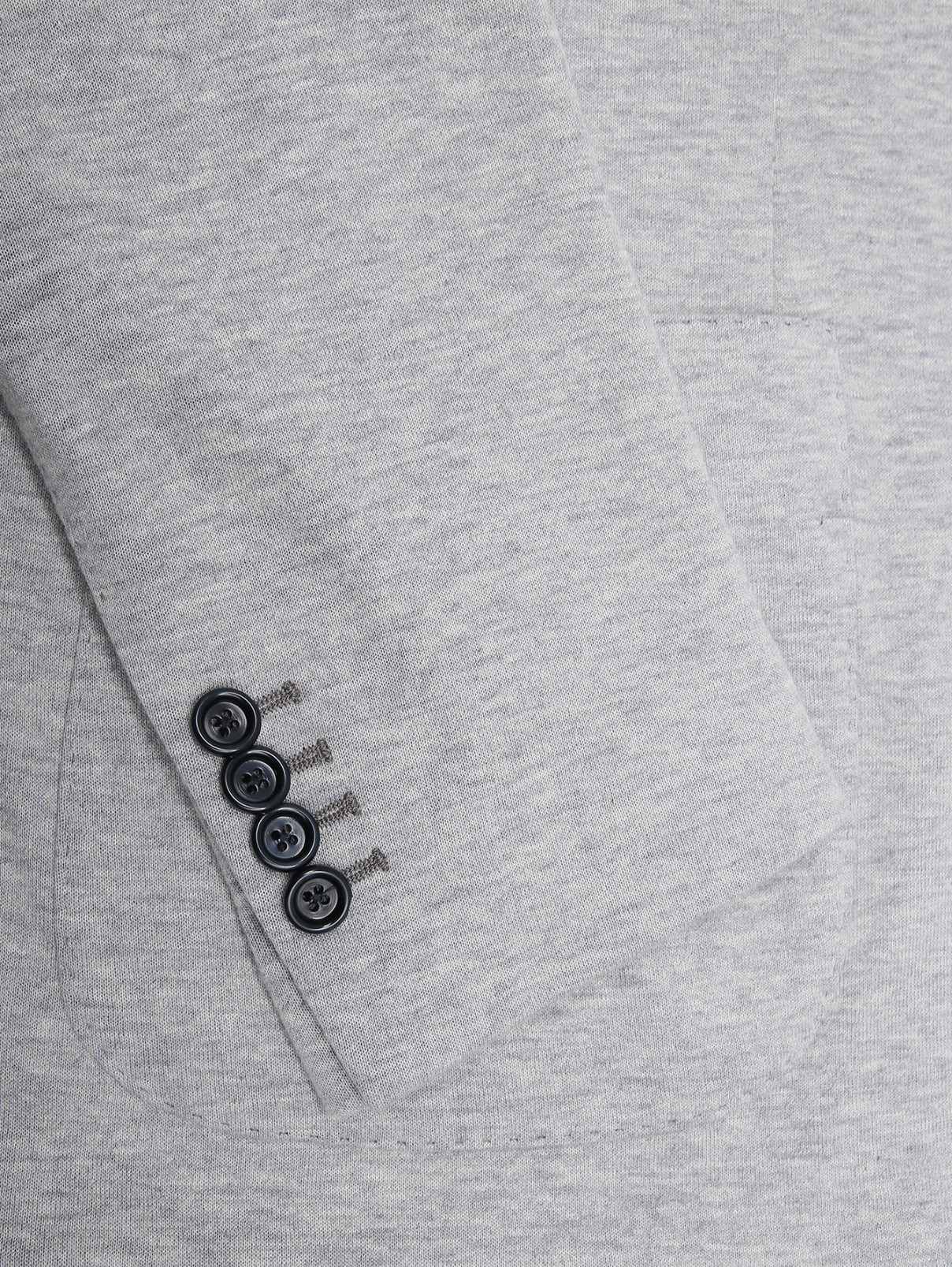 Трикотажный пиджак на пуговицах с карманами LARDINI  –  Деталь1  – Цвет:  Серый