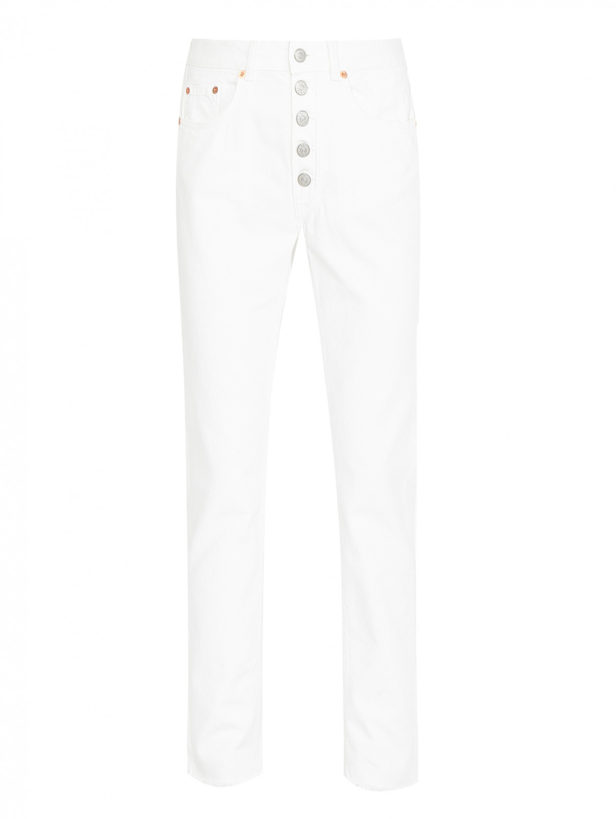 Джинсы из хлопка с карманами MM6  –  Общий вид  – Цвет:  Белый