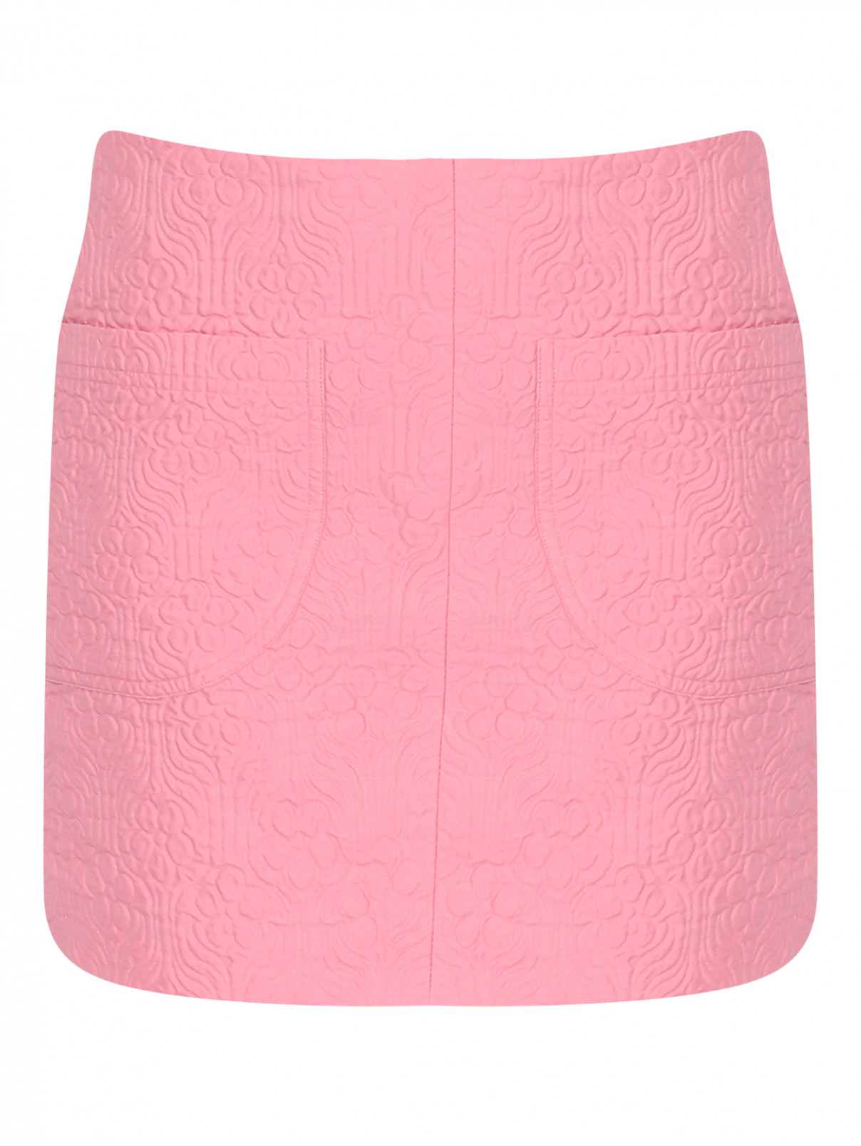 Юбка-мини с карманами Rohe  –  Общий вид  – Цвет:  Розовый