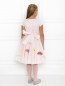 Платье с пышной юбкой и цветочным декором Aletta Couture  –  МодельВерхНиз1