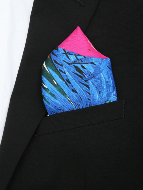 Платок карманный из шелка с узором Etro - МодельОбщийВид