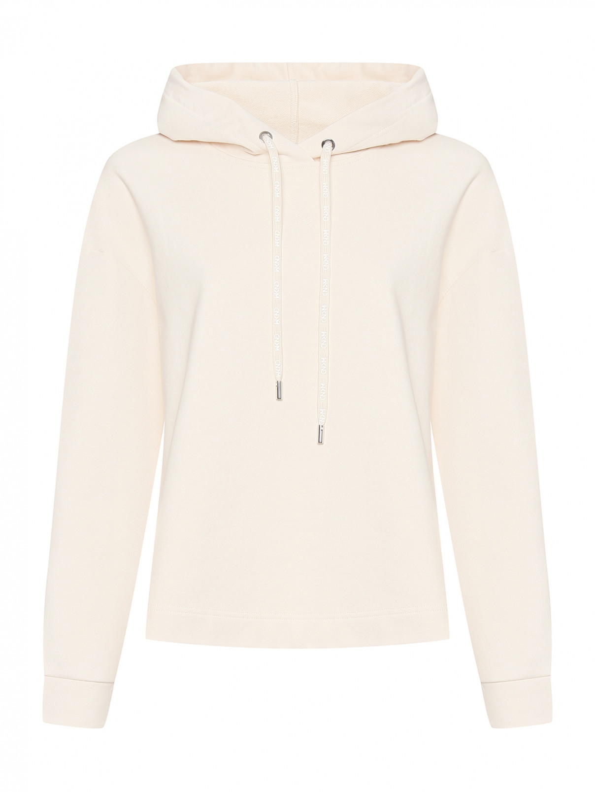 Оверсайз толстовка с капюшоном и разрезами Weekend Max Mara  –  Общий вид  – Цвет:  Бежевый
