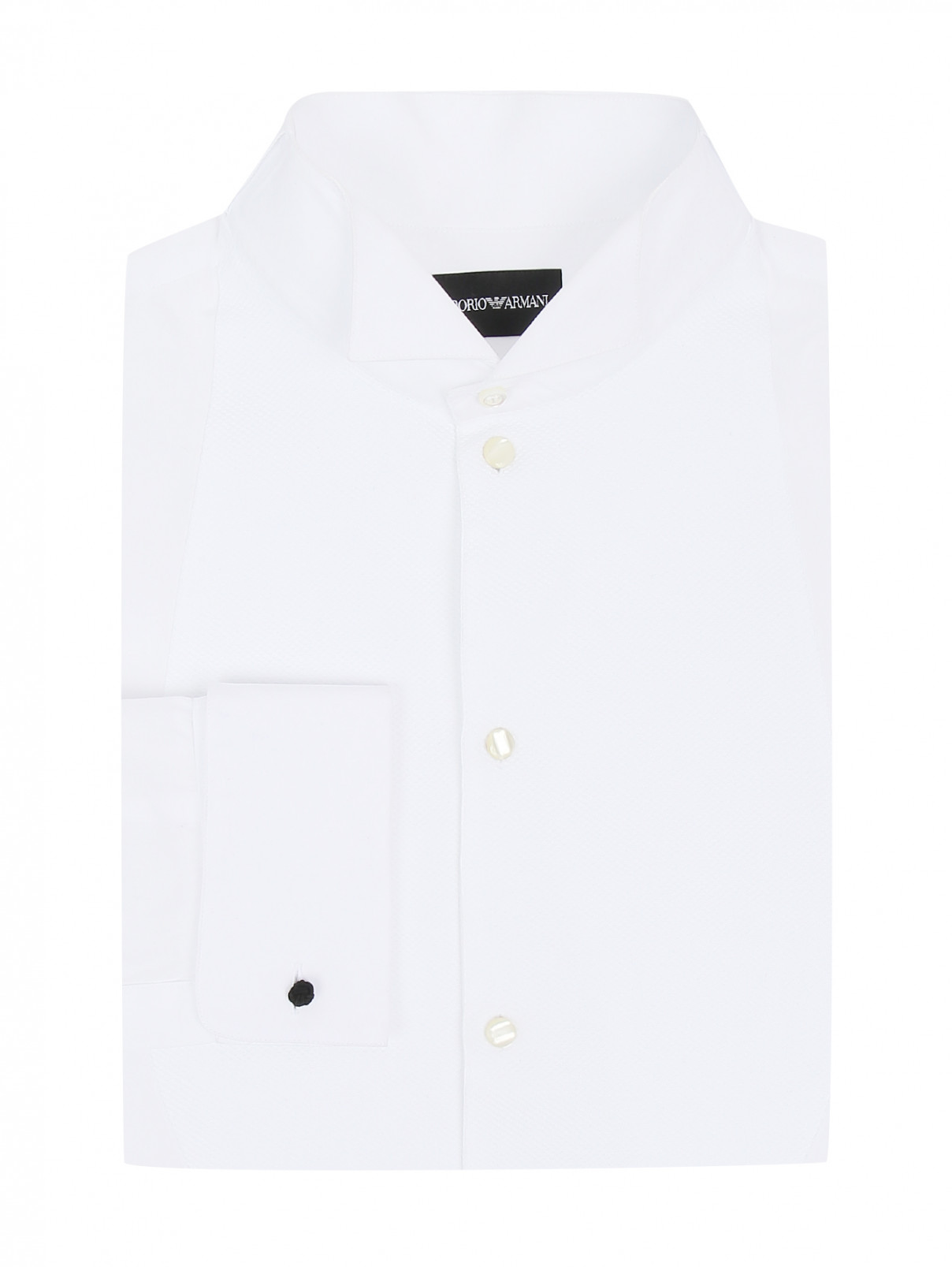 Рубашка из хлопка Emporio Armani  –  Общий вид  – Цвет:  Белый
