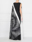 Платье шелковое в полоску Alberta Ferretti  –  МодельВерхНиз1