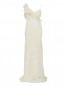 Шелковое платье-макси с кружевными вставками Moschino  –  Общий вид