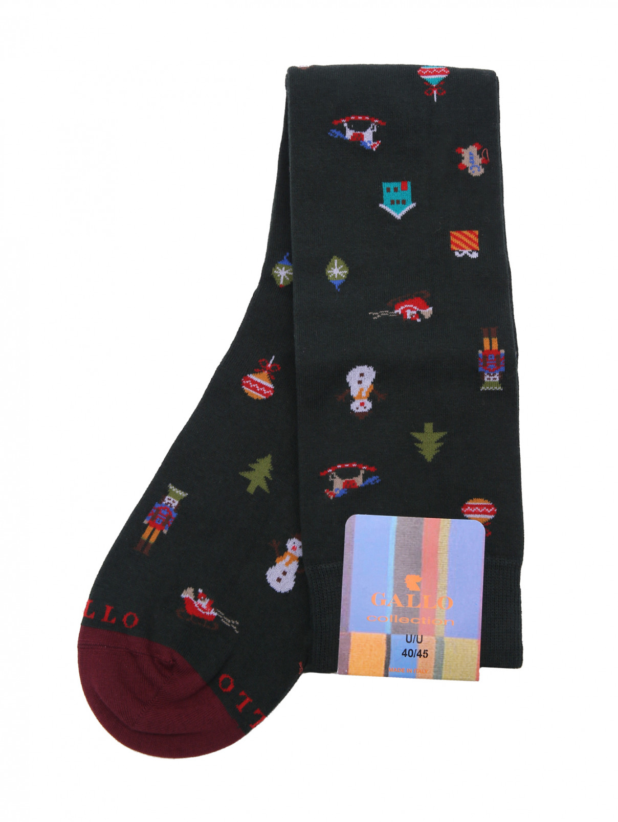 Носки из смешанного хлопка с узором Gallo  –  Общий вид  – Цвет:  Мультиколор