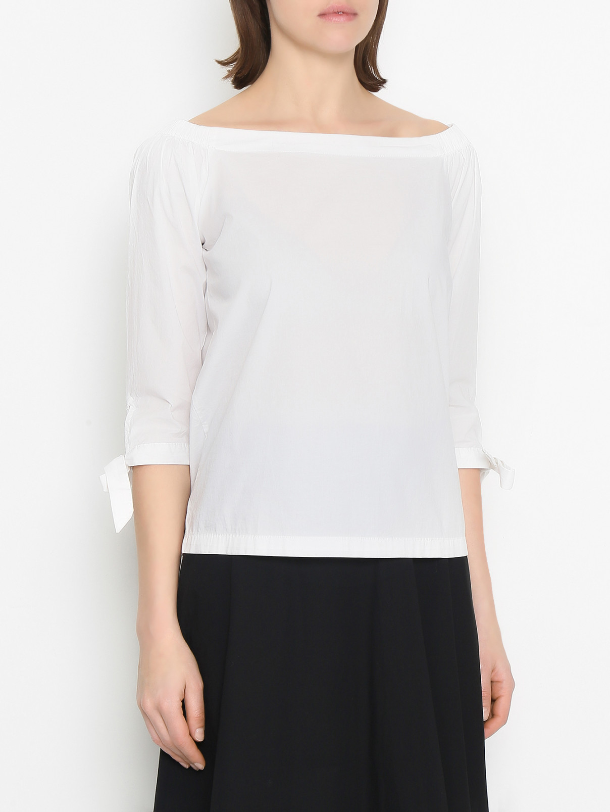 Блуза из хлопка с рукавом 3/4 S.Oliver  –  МодельВерхНиз