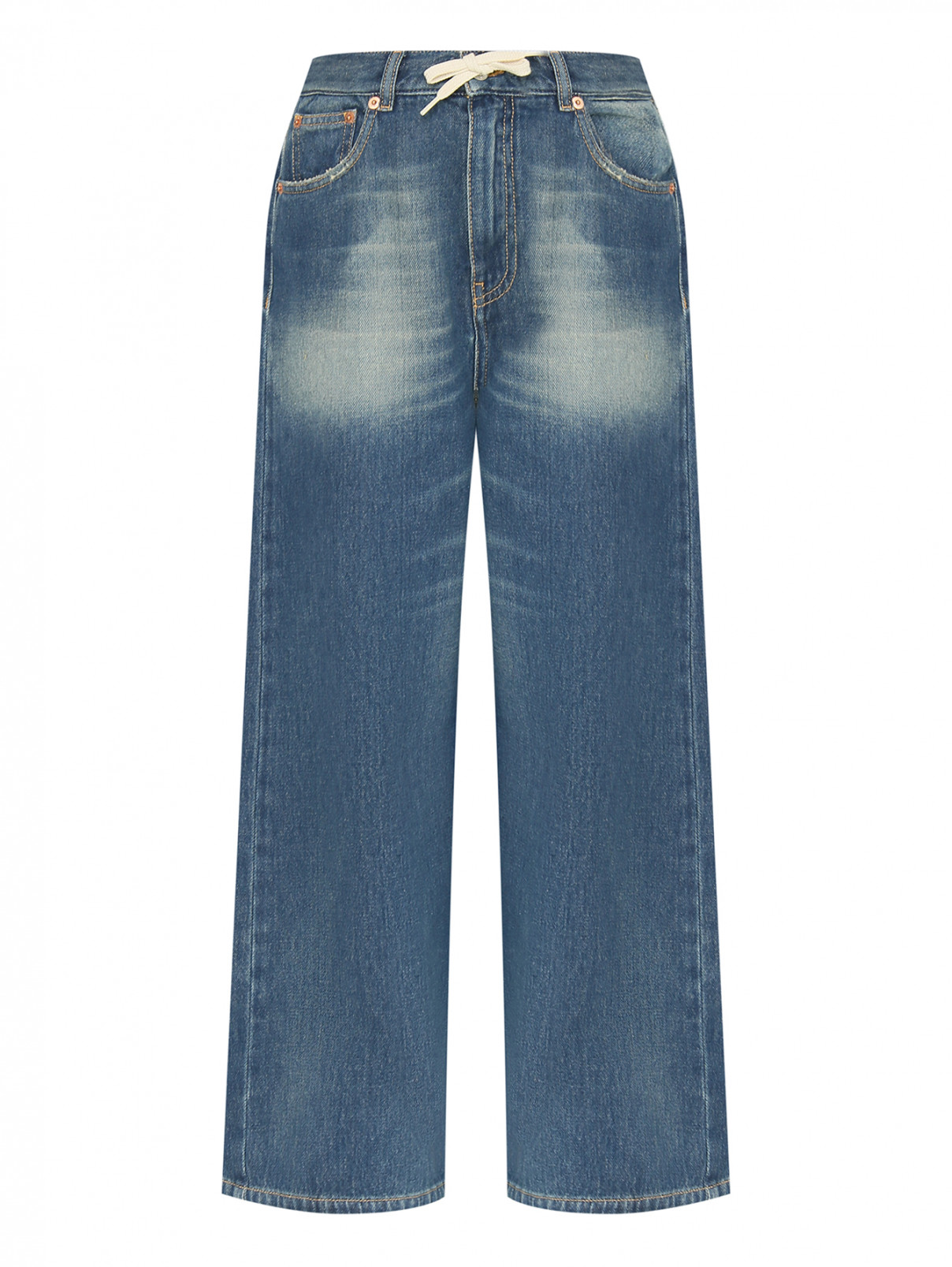 Широкие джинсы на завязках MM6  –  Общий вид  – Цвет:  Синий