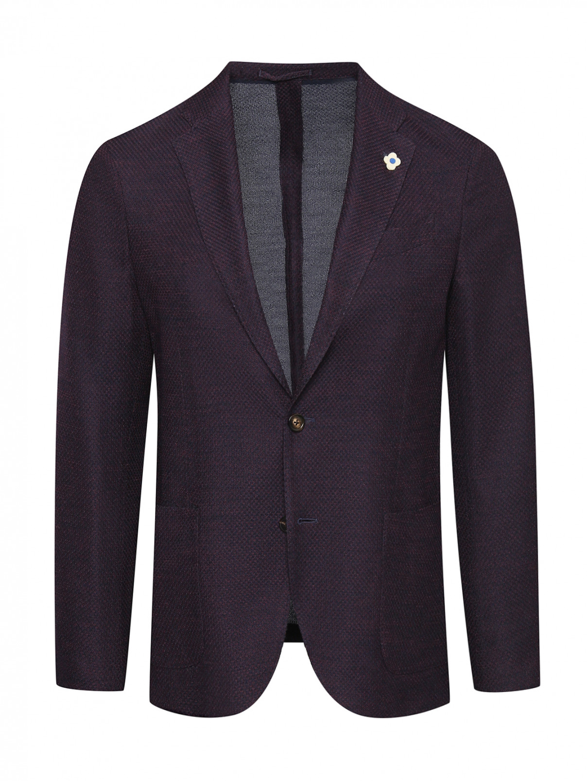 Пиджак из смешанной шерсти LARDINI  –  Общий вид  – Цвет:  Красный