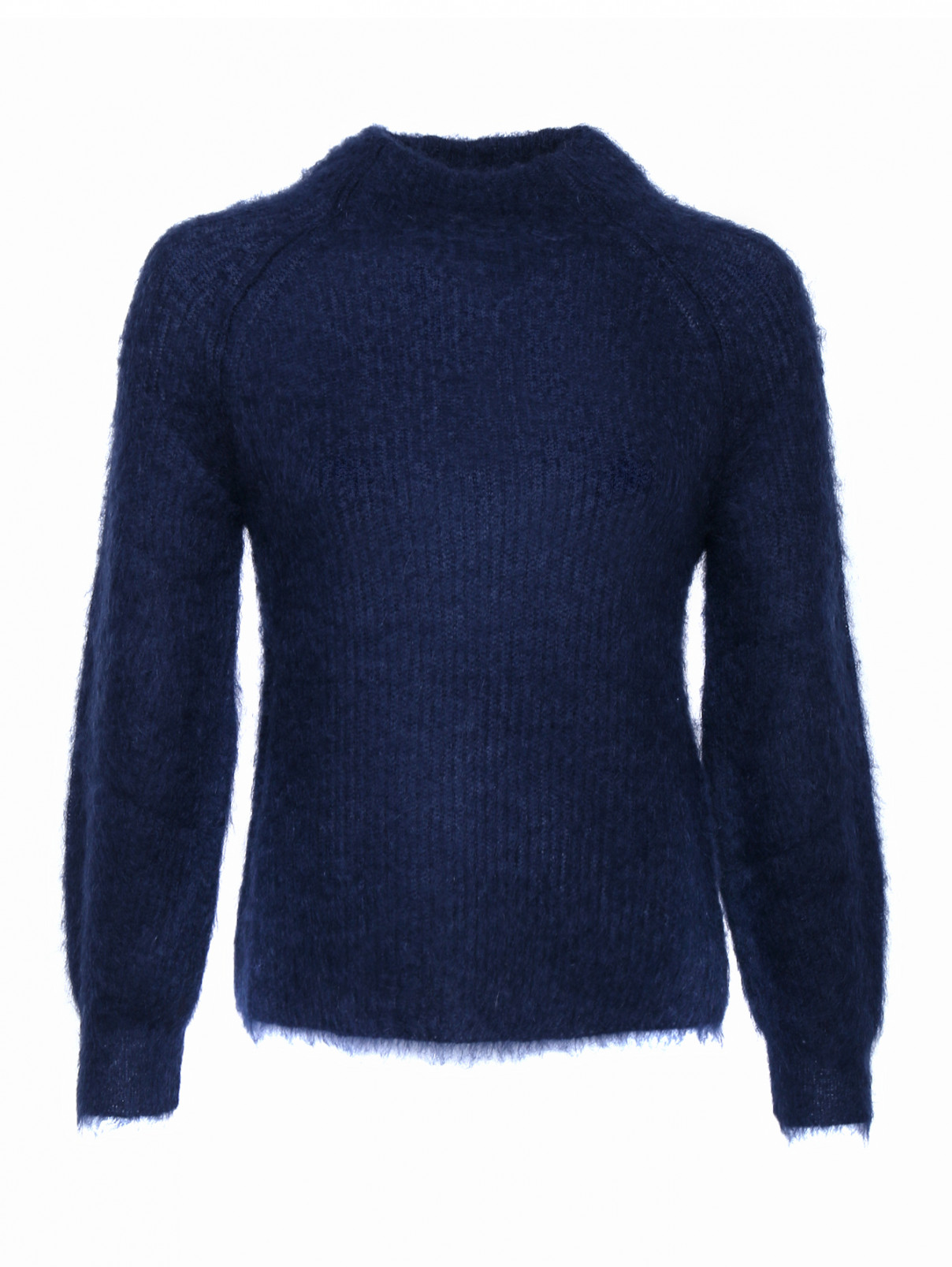 Пуловер из мохера, круглый вырез Max&Co  –  Общий вид  – Цвет:  Синий