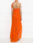 Асимметричное платье-макси из шелка с воланами Alberta Ferretti  –  МодельВерхНиз1