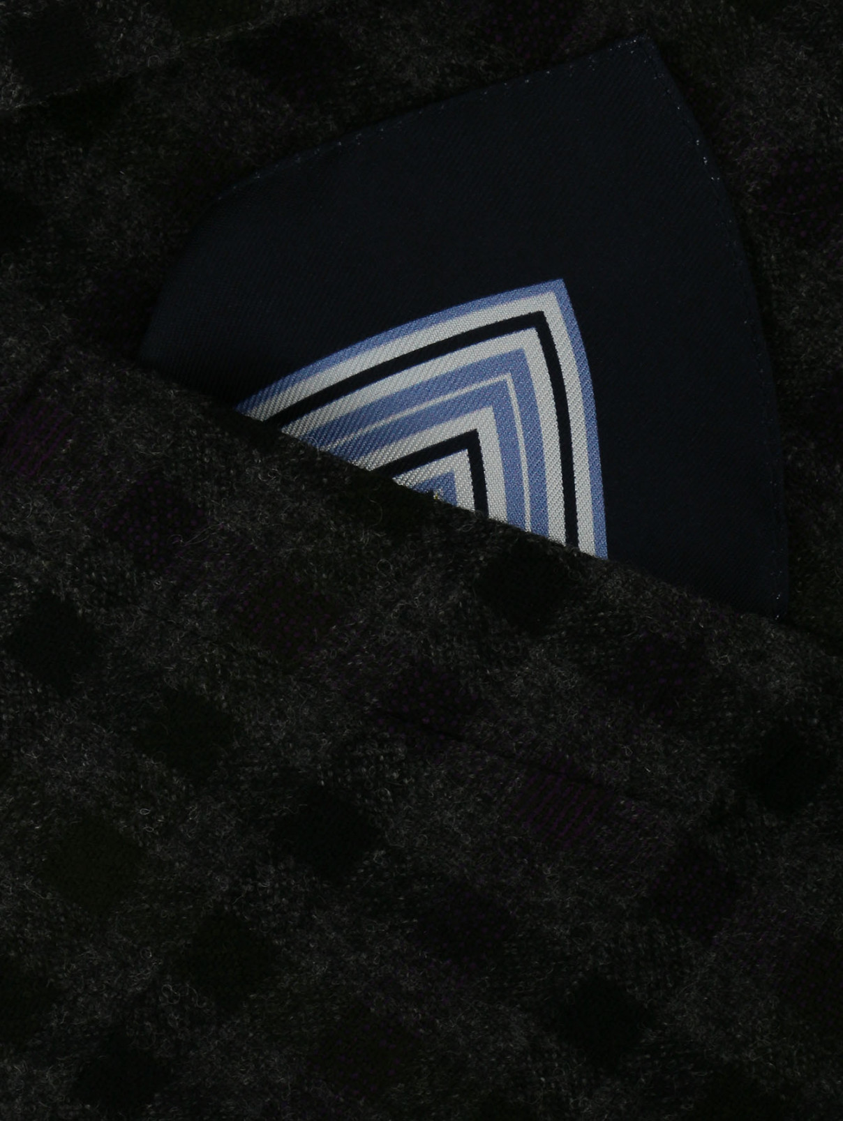 Платок из шелка с узором Hugo Boss  –  Модель Общий вид  – Цвет:  Синий