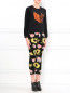 Трикотажные брюки из шерсти с цветочным узором Moschino Cheap&Chic  –  Модель Общий вид