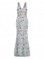 Платье-макси с цветочным узором Marchesa  –  Общий вид