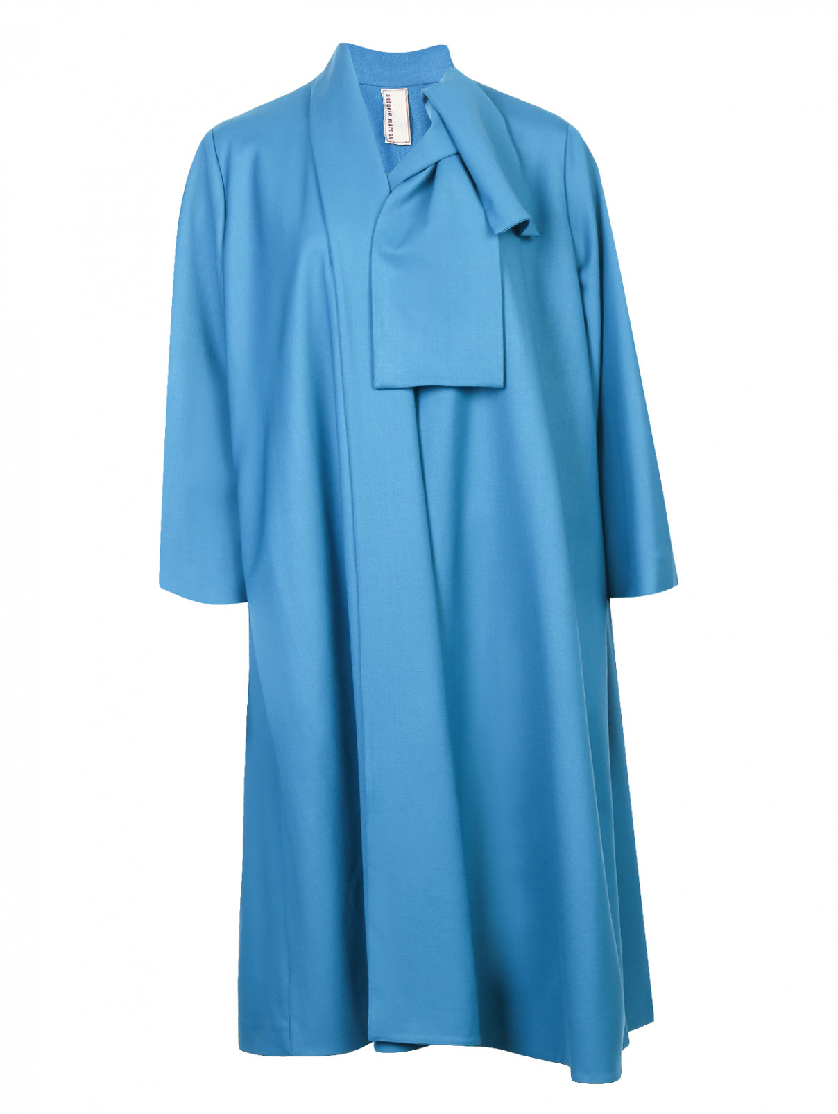 Легкое пальто из шерсти свободного кроя Antonio Marras  –  Общий вид  – Цвет:  Синий