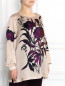 Блуза из шелка с цветочным узором Marina Rinaldi  –  Модель Верх-Низ
