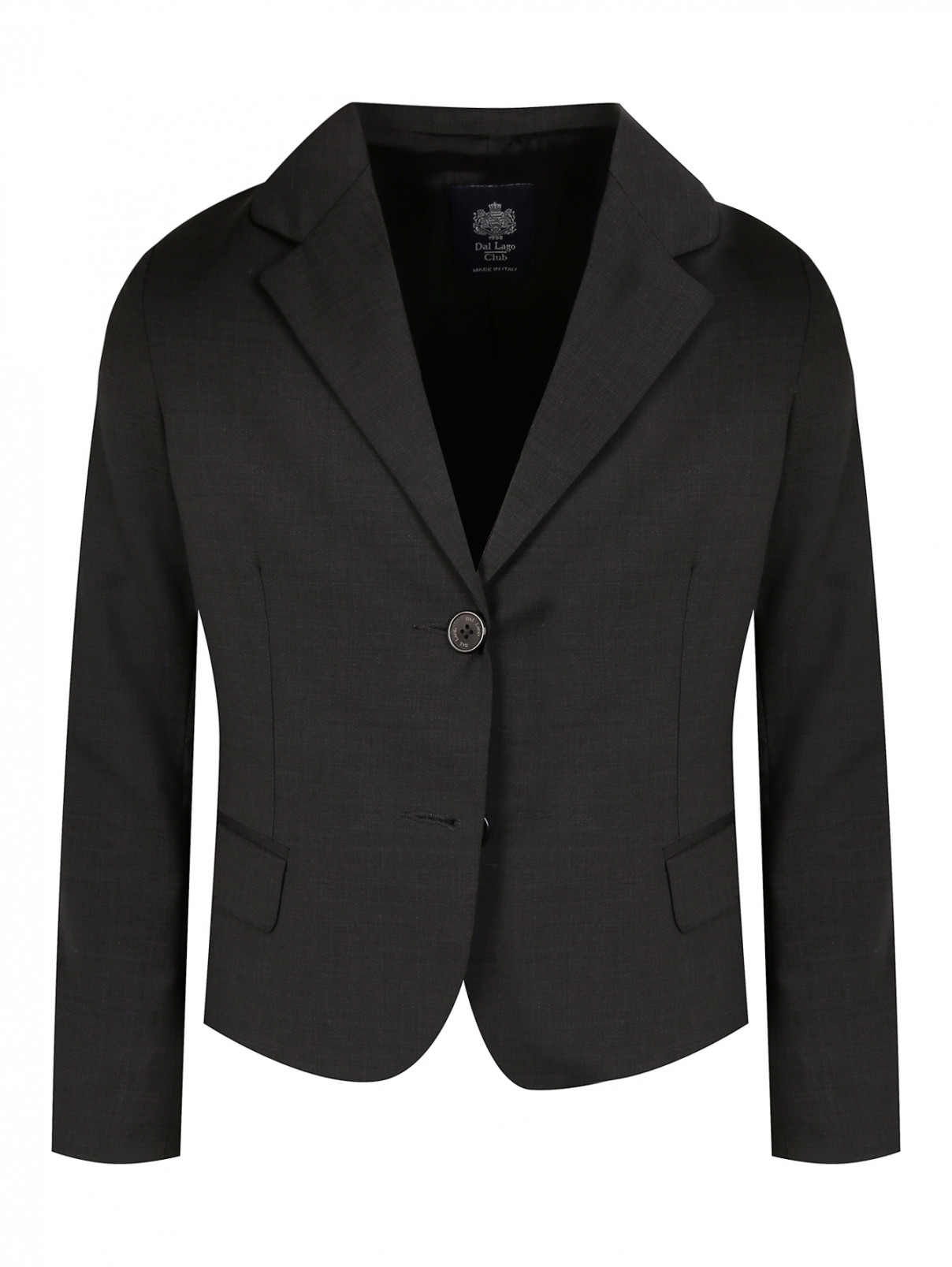Пиджак из шерсти классический Dal Lago  –  Общий вид  – Цвет:  Серый