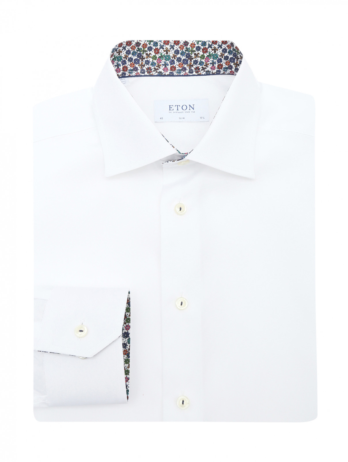 Рубашка из хлопка Eton  –  Общий вид  – Цвет:  Белый