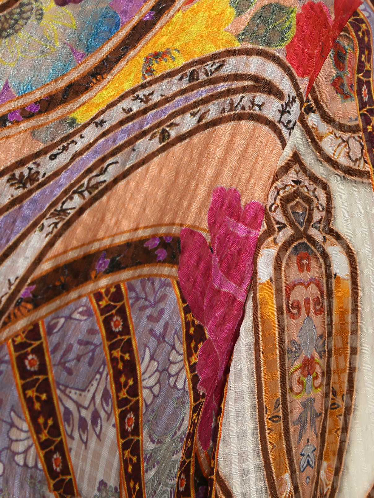 Платье из шелка с узором Etro  –  Деталь1  – Цвет:  Узор