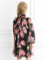 Платье из шелка  цветочным узором Dolce & Gabbana  –  Модель Верх-Низ1