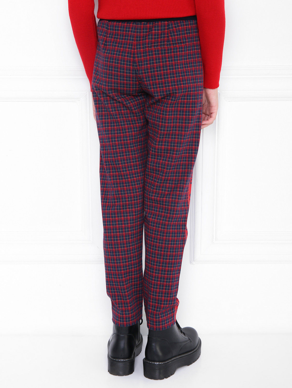 Трикотажные брюки с лампасами Dolce & Gabbana  –  МодельВерхНиз1  – Цвет:  Узор