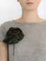 Брошь из текстиля в форме цветка Mariella Burani  –  Модель Верх-Низ