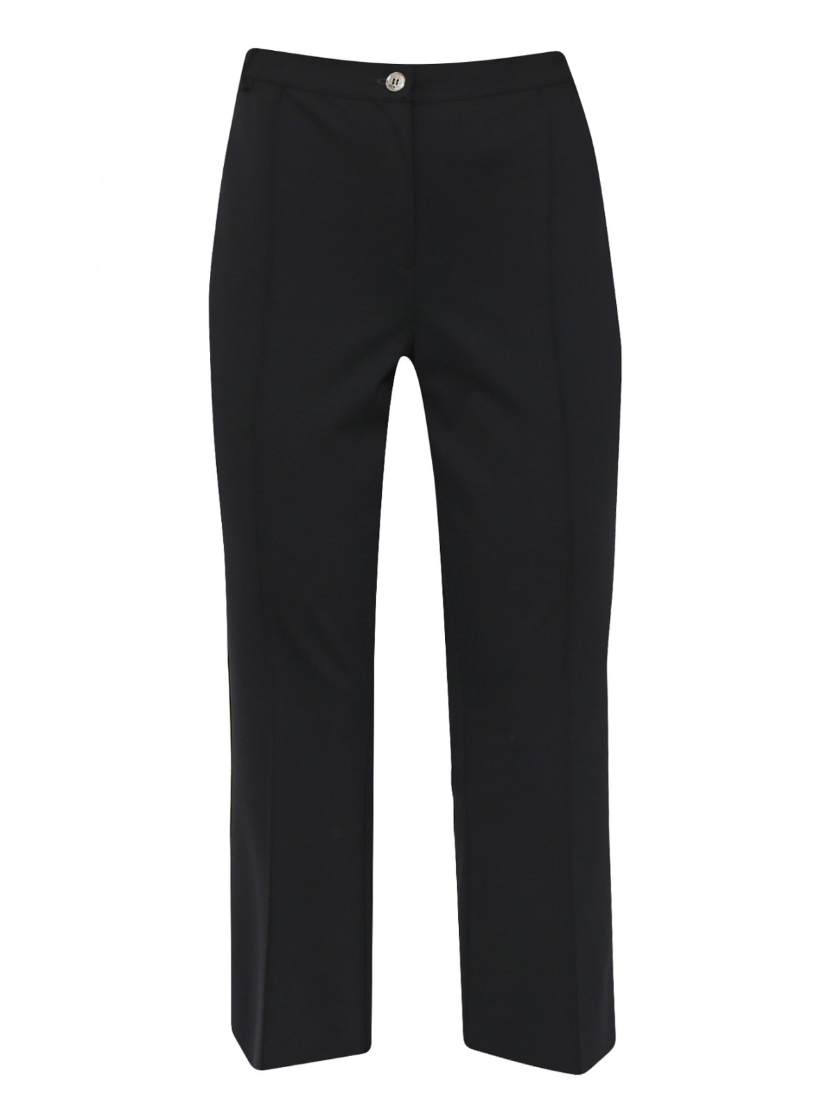 Укороченные брюки со стрелками Marina Rinaldi  –  Общий вид  – Цвет:  Черный