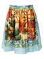 Шелковая юбка-миди с абстрактным узором Dolce & Gabbana  –  Общий вид